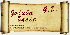 Goluba Dačić vizit kartica